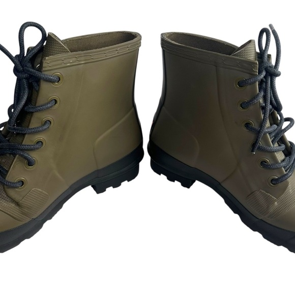 Hunter Men’s Original Rubber Green Lace-Up Boots Size 9 main image 8